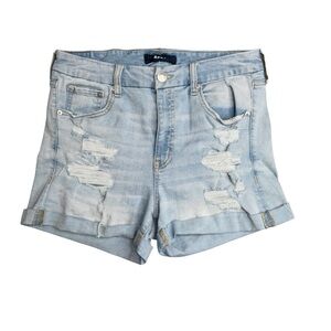 Aero Shorts Women’s Size 12 Light Wash Distressed Cuffed